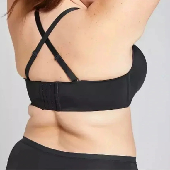 CACIQUE BOOST MULTI-WAY OR STRAPLESS BLACK BRA 42H - Picture 4 of 11